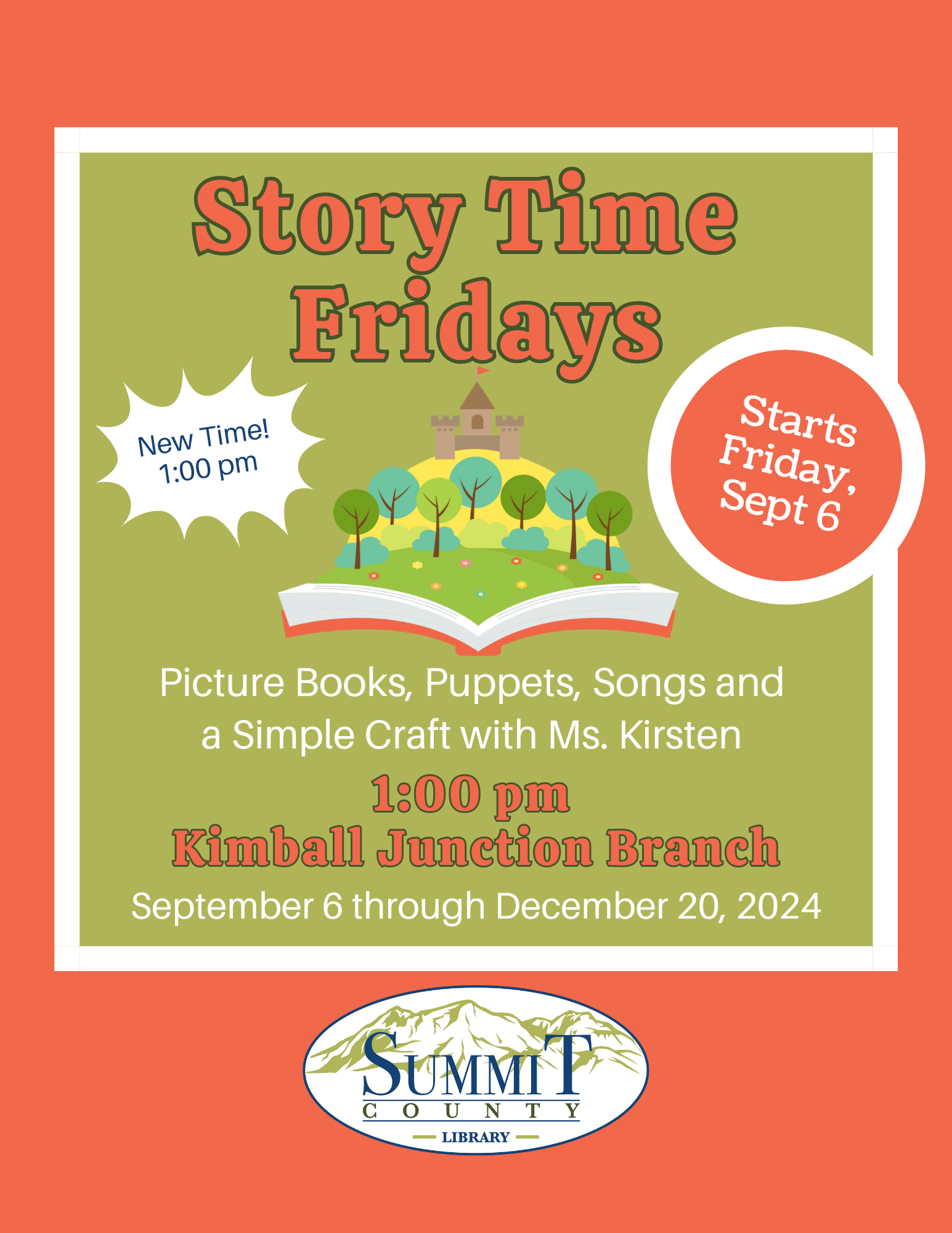 Story Time Fridays, Kimball Junction Branch