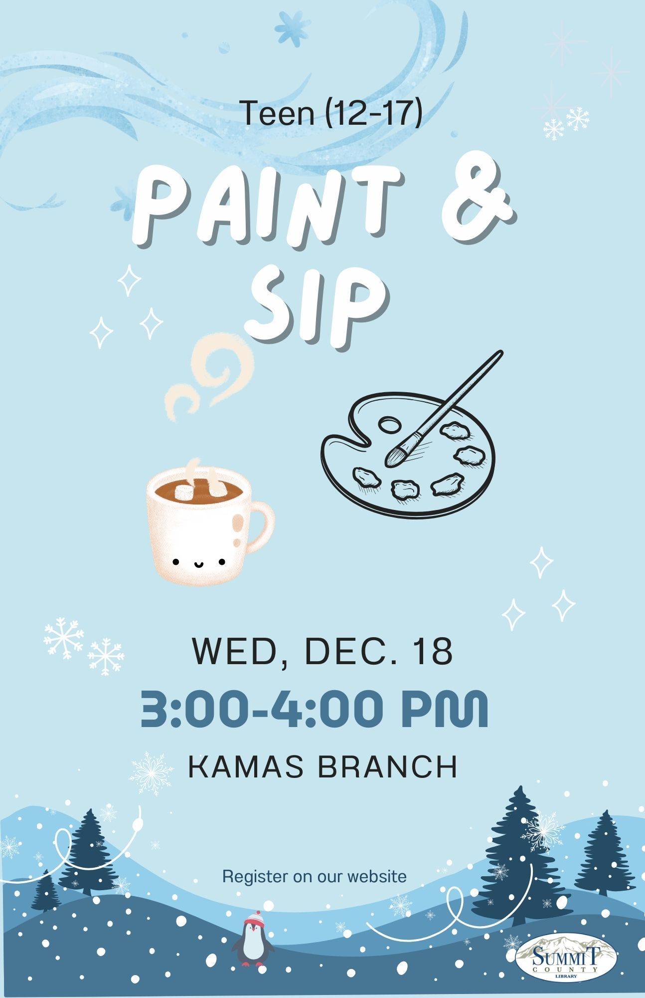 Teen Paint and Sip at Kamas